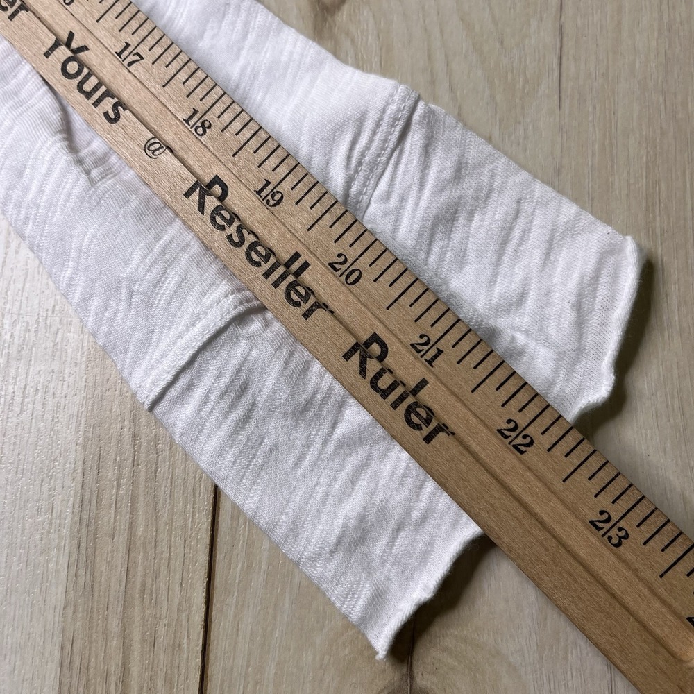 WILT Women's Asymmetrical Long Sleeve Pullover Cotton Top White Size Small USA - Picture 4 of 13